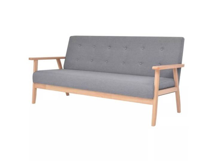 MODE 2119 Canapé à 3 places Tissu Gris clair Moderne Canapé de relaxation - Sofa Divan pour salon