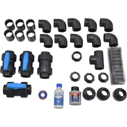 PVC-Anschlussset für 1 Skimmer und 2 Einlaufdüsen Ø 50 mm