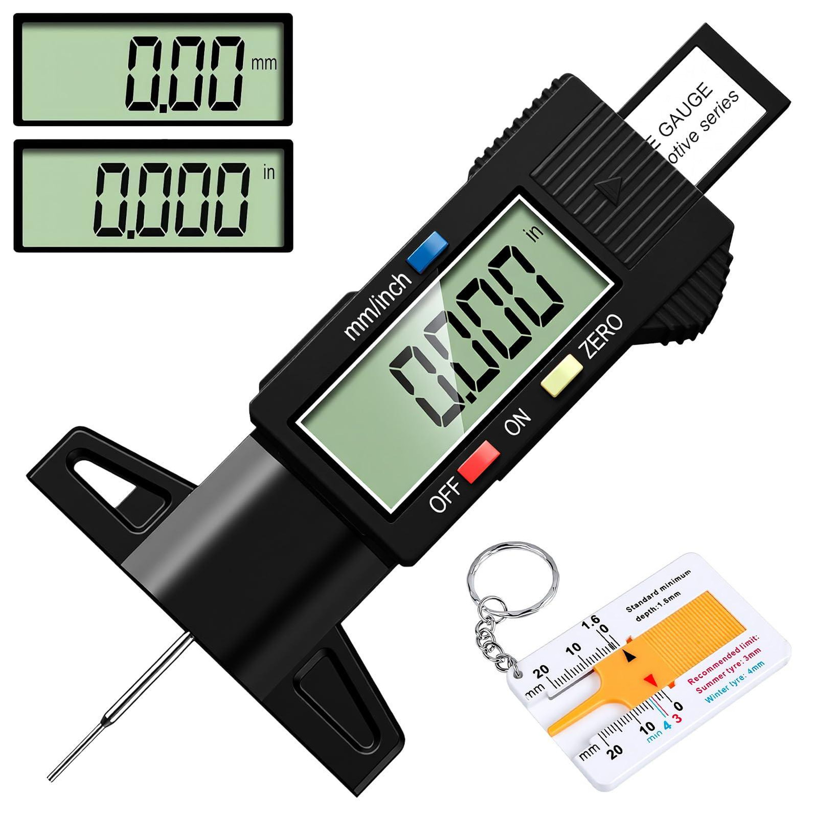 Selius Digitale Profieldieptemeter met Groot LCD-Scherm, 0-25 mm