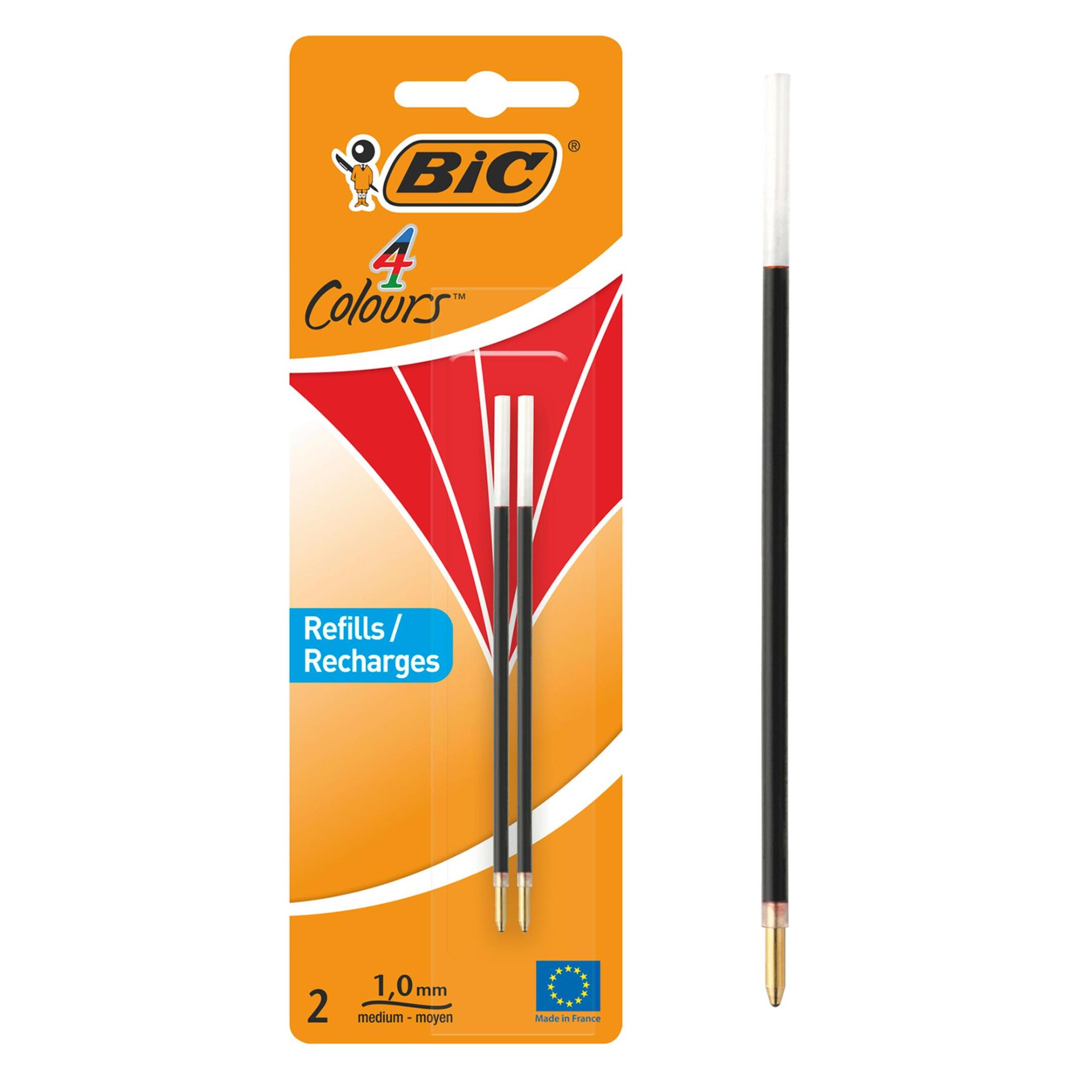 Bic Kugelschreibermine 4 Colours, 0,4 mm, rot (Rot, 0.40 mm, 2 Stk.) (929243)