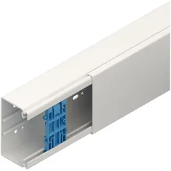 2x HKL, Kabelschutz + Kabelführung, Kabel Elektro Kanal 60x107mm inkl. Halteklammern *reinweiss* 8 Stück (Kabelkanal, 200 cm)