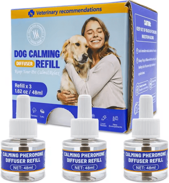 Inspire Picks Calm Harmony 4 in 1 Pet Pheromone Diffuser Set Odorless Stress Relief For Cats & Dogs dog Style 2 Bottles