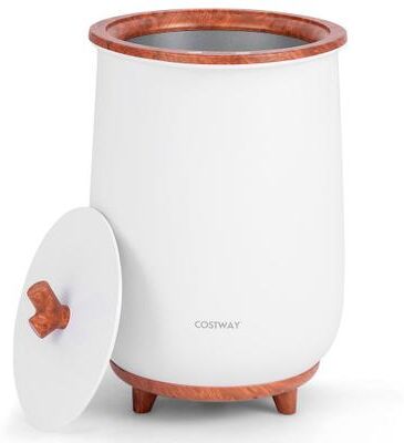 Costway 23L Large Luxury Bucket-Style Towel Warmer with Fragrant Disc Holder-Coffee