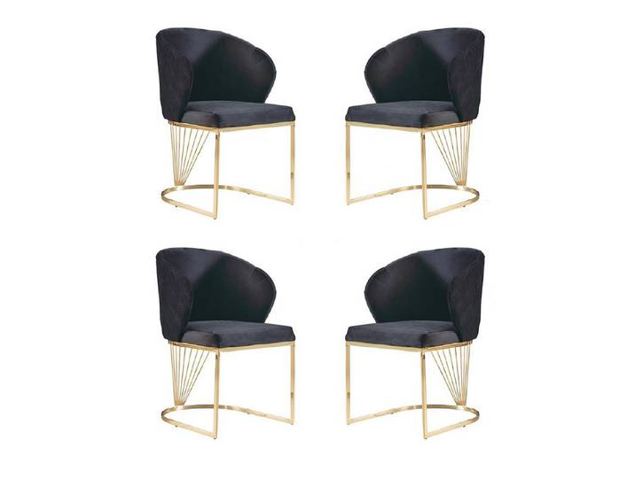 Xlmoebel Sitzgruppe Moderne Edelstahlstühle mit elegantem Design für Ihr Esszimmer, (Sitzgruppe, 4-tlg., 4x Stühle), Hergestellt in Europa
