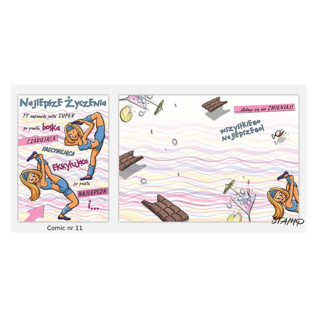 Stamp Comic B6 Karte + Umschlag Muster Nr. 11 (40945633)