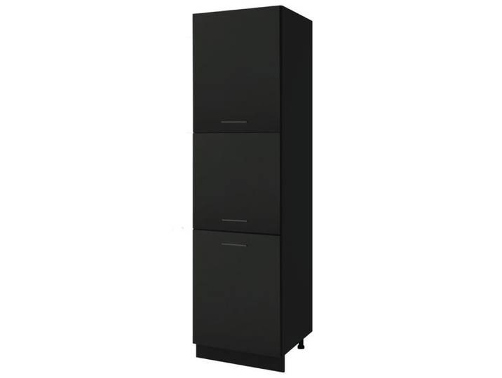 Colonne de cuisine Lovia Noir Mat 3 portes L 60 cm - Cuisineandcie