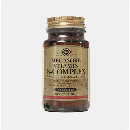 SOLGAR MEGASORB VITAMINA B COMPLEX 50 COMPRIMIDOS