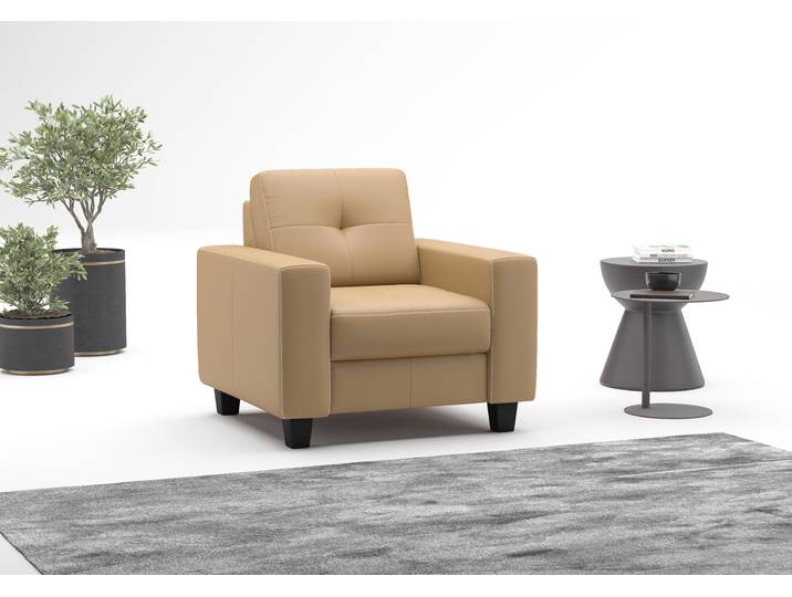 Sessel GOODPRODUCT Varese , beige (cappuccino), B:96cm H:91cm T:90cm, Sessel, Sessel, Kreuznaht in beige