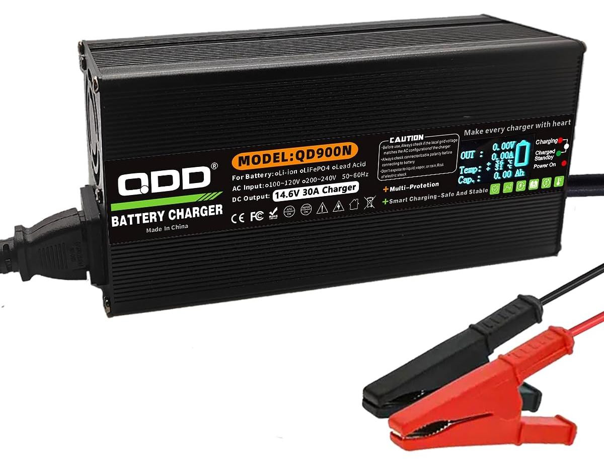 Selius Batterijoplader LifePO4 - 14,6 V 30 A - Zwart - Voor Camper En Boot