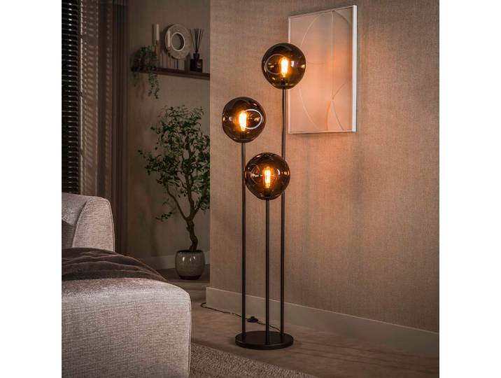 Vloerlamp 3L stellar Sienna bruin
