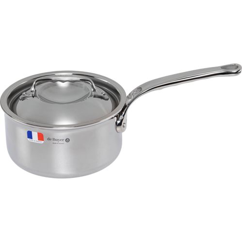 De Buyer Affinity Kasserolle Edelstahl mit Deckel 16 cm