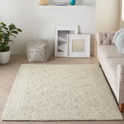 Nourison Vail Geometric Textured Wool Area Rug