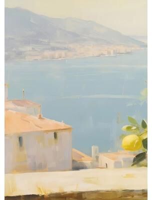 Inspired Finds Retro Lemon Garden Canvas Wall Art Print For Summer Home Decor And Modern Living Spaces fresh Lemon Sprig 15.75x19.69in