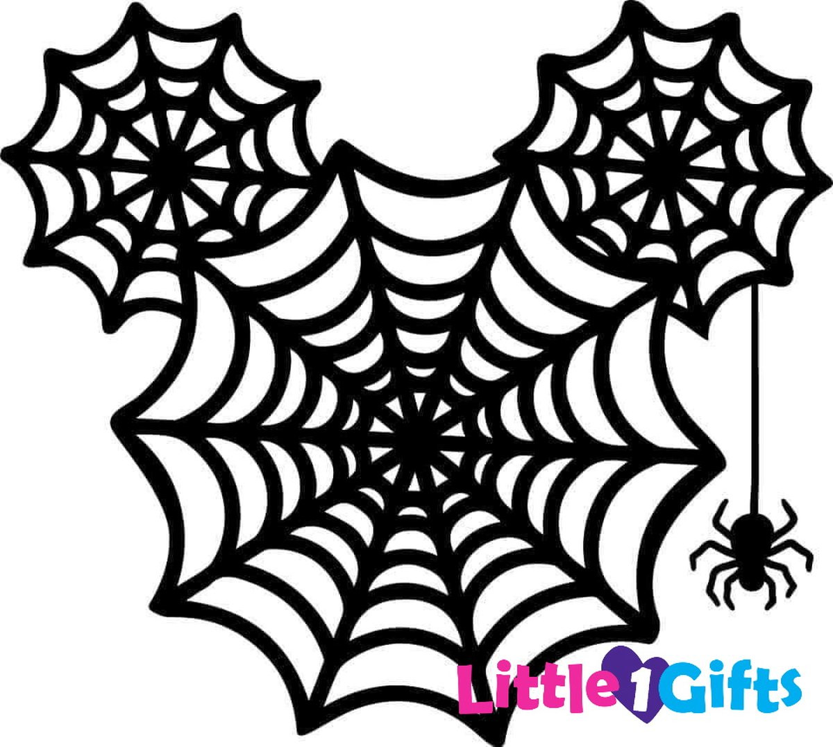 Little1gifts Halloween raamsticker met spin en web