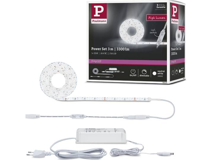 Paulmann SimpLED Power LED Strip Neutral White Set complet
