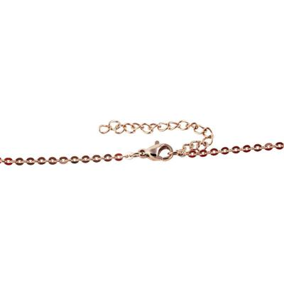 Kette ohne Anhänger ADELIA´S "Halskette – Ankerkette aus Edelstahl" Gr. 50, rosa (gold), Halsketten, Damen, 50, Edelstahl, Geschenkidee: zeitlos und vielseitig