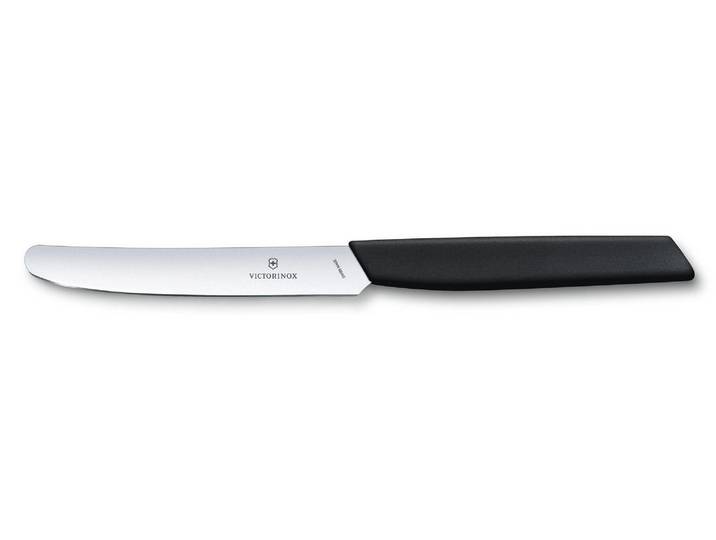 Tafelmesser VICTORINOX Swiss Modern , schwarz, Edelstahl, Essmesser, Tafelmesser
