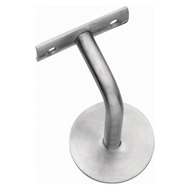 Intersteel Handlaufträger Edelstahl matt Durchmesser Wandplatte 60 mm gerade Auflage (Edelstahl V2A) (0035.730091)