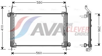 Ava Clever Choice Kondensator, Klimaanlage Fta5127 Für Fiat
