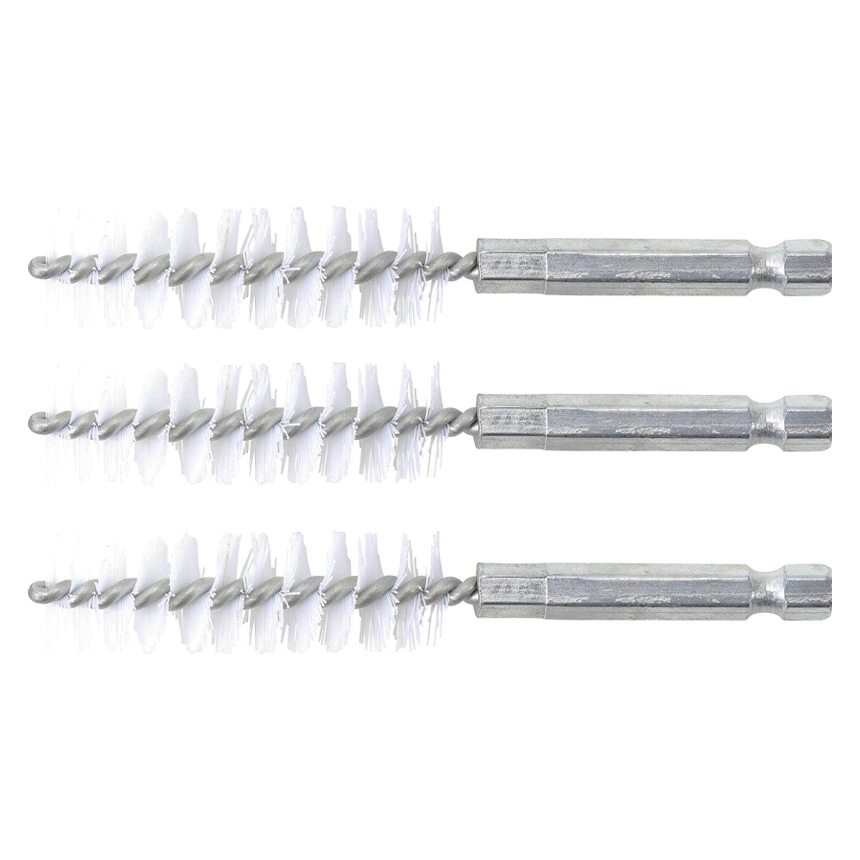 BGS Nylonbürste 15 mm Antrieb Aussensechskant 6,3 mm (1/4") 3-tlg. (3078-15-N)