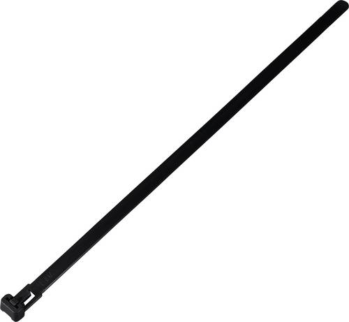 TRU COMPONENTS TC-13340652 TC-RT-250-7.6-B Kabelbinder 250mm 7.6mm Schwarz Lösbar, chemische Beständigkeit, UV-stabilisiert 100St.