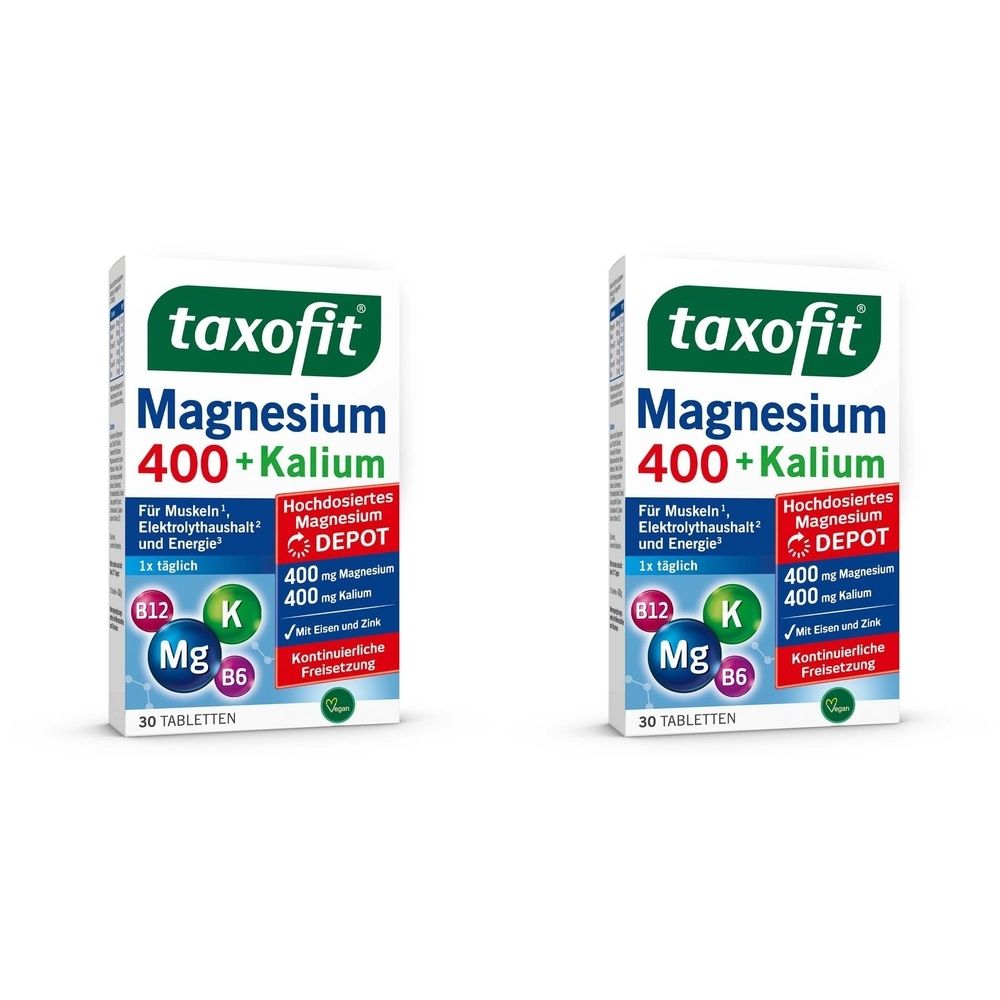Taxofit Magnesium 400+Kalium Depot Tabletten 2x 2x30 St
