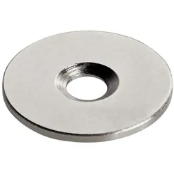 10 Metallscheibe mit Bohrung und Senkung 23 mm, Stahl, silber
