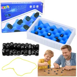 Magnetic Stones Strategie-Arcade-Spiel mit einem 40-teiligen Spielbrett.