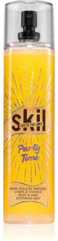 Skil Night Call Party Time spray corps et cheveux à paillettes 250 ml