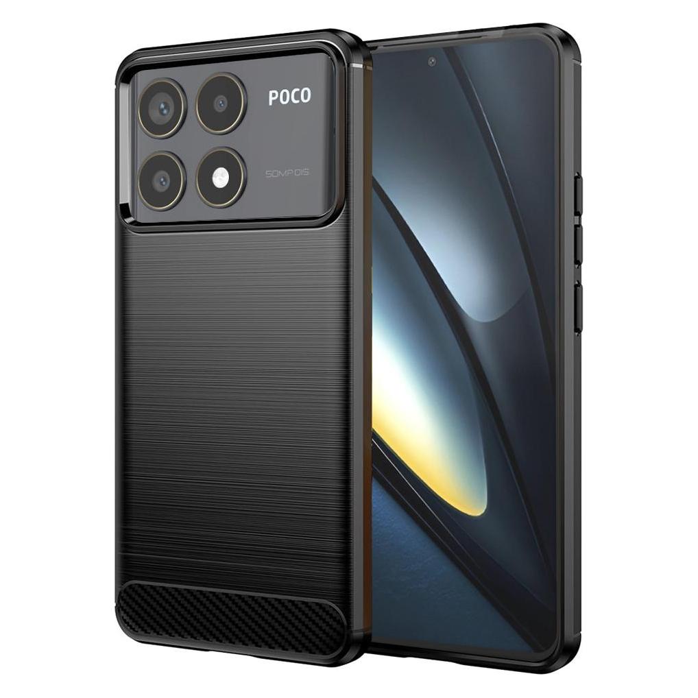 Techsuit - Carbon Silicone - Xiaomi Poco F6 Pro - Black (Xiaomi Poco F6 Pro) (56353447)