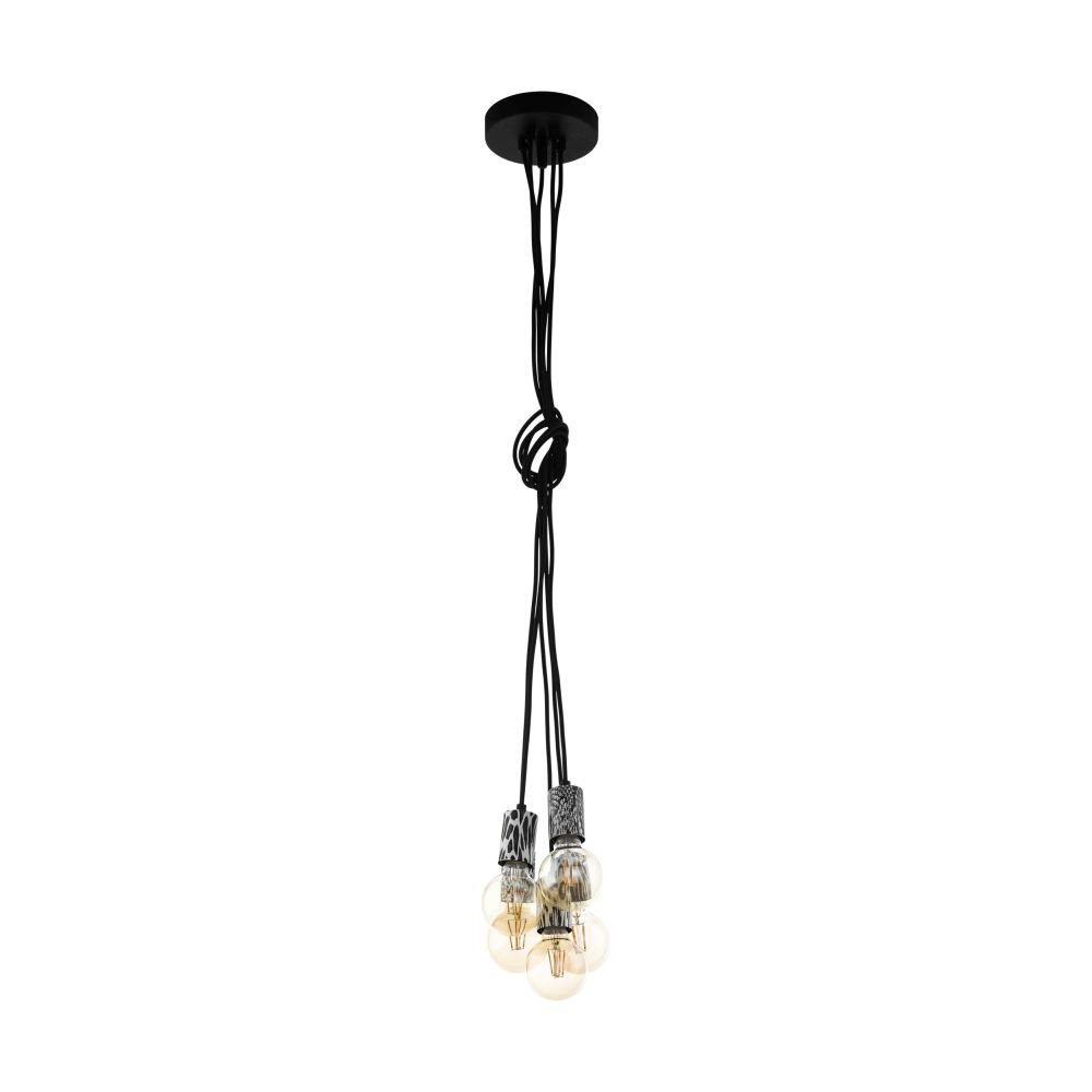 Eglo Coulsdon Pendellamp, Zwart, Dimbaar, Glas en Metaal