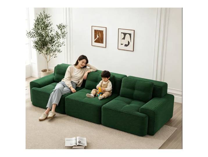 Canapé modulaire Cloud Boneless Sofa Canapé D'angle modulaire canapé 3 places pour salon canapé sans assemblage canapé vert