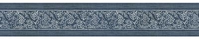 Chesapeake Carved Floral Blue Trim Wall Border