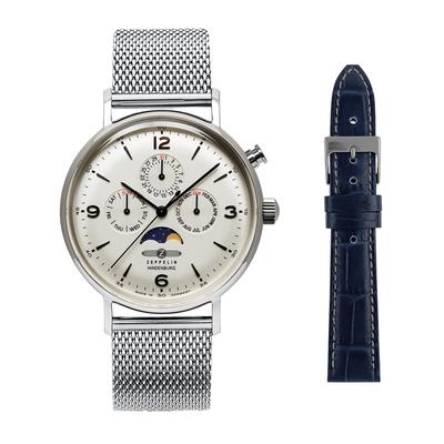 Quarzuhr ZEPPELIN "Hindenburg", silber (silberfarben), Armbanduhren, Herren, Quarzuhr, Armbanduhr, Herrenuhr, Made in Germany, Edelstahlarmband