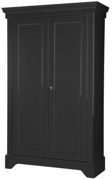 Meubles & Design Grand buffet rétro en pin noir 118x47x191cm Noir 118x191x47cm