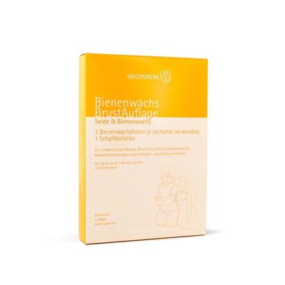 Bienenwachs Brustauflage Scha/Woll/Vlies 3 St Folie
