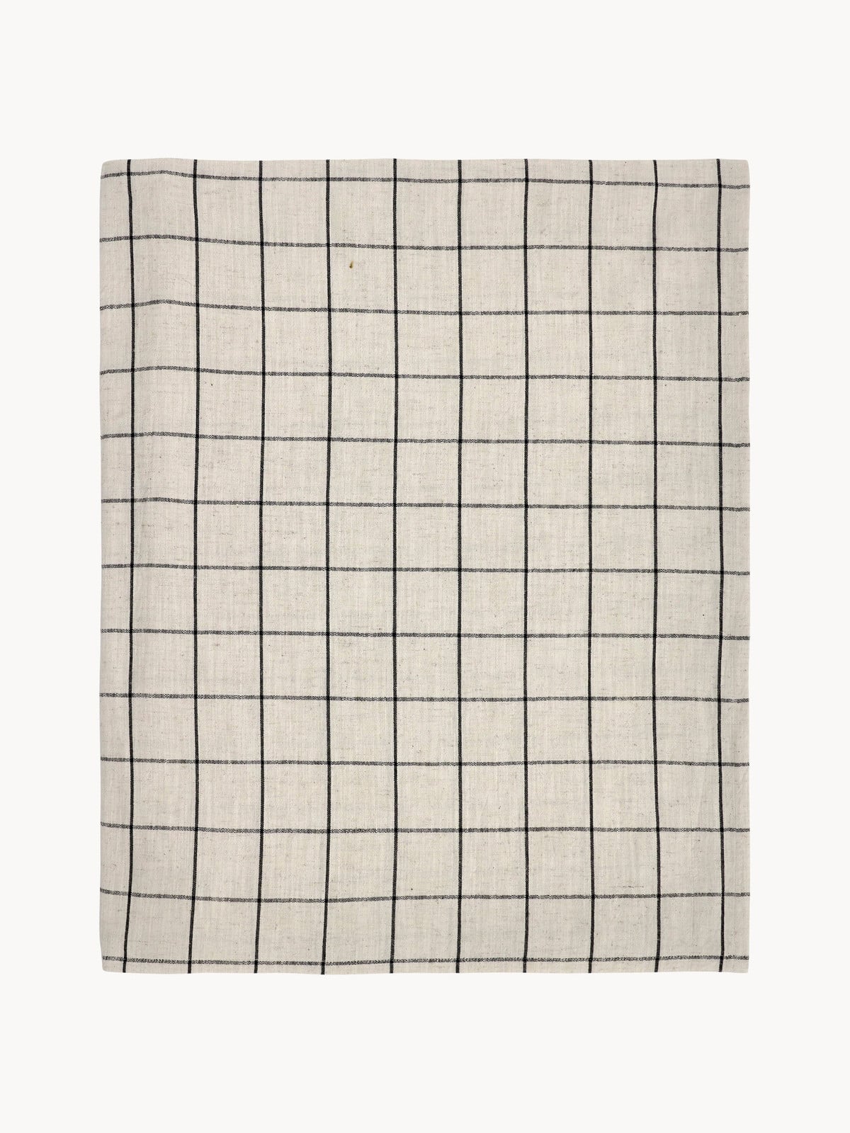 House Doctor Join geruit tafelkleed zwart-wit-beige B/D/H: 150 x 260 cm