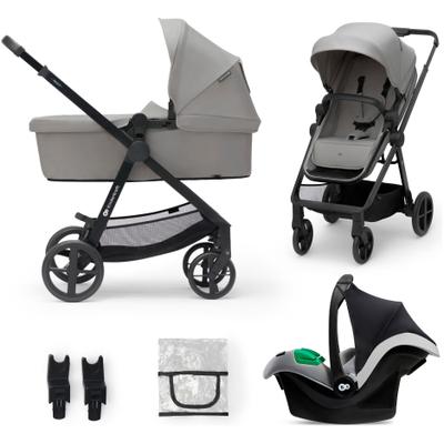 Kombi-Kinderwagen KINDERKRAFT "NEWLY 3IN1 MINK PRO", Kinder, grau (moonlight grau), Kinderwagen