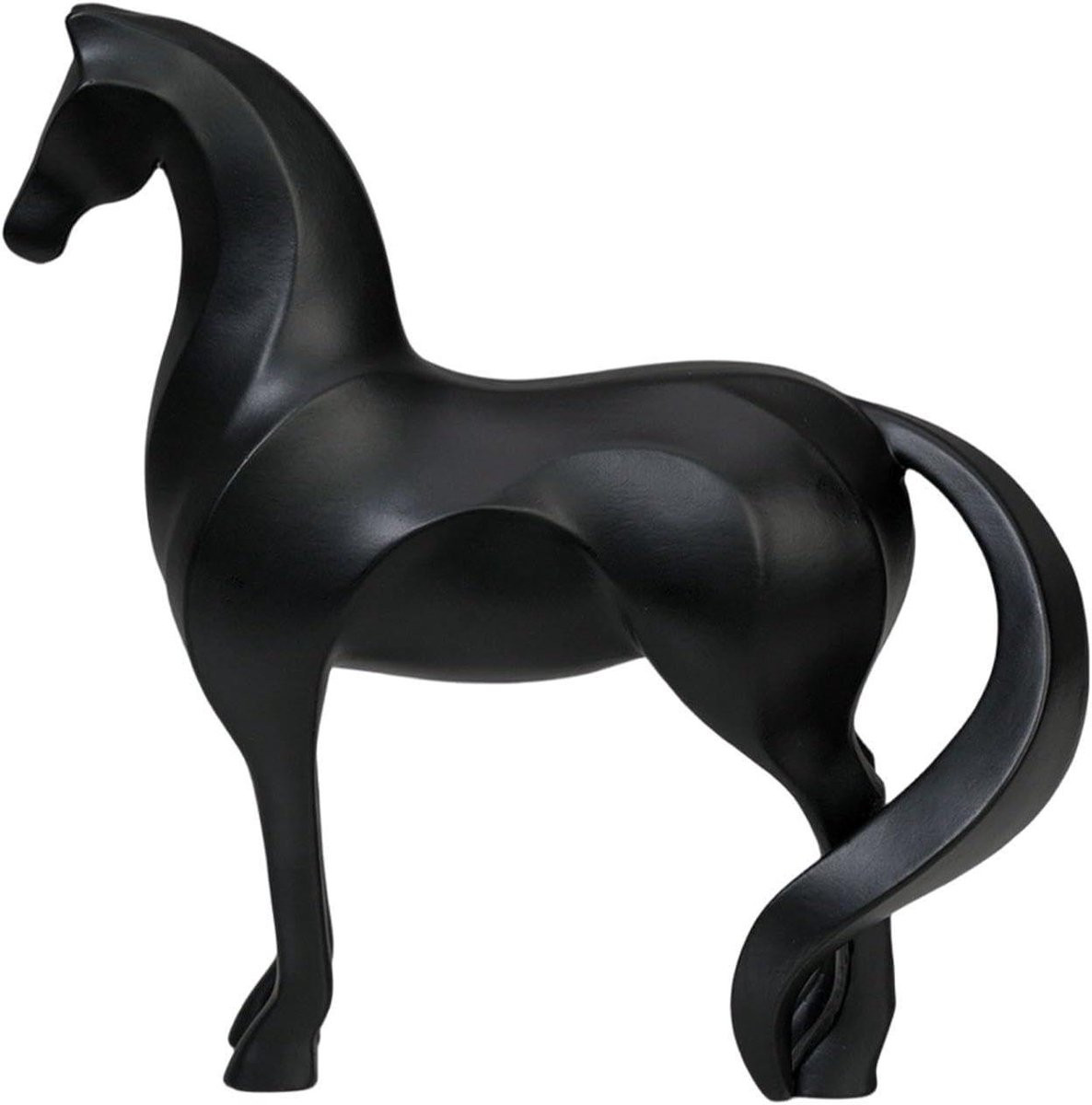 Bruin Paardenbeeld Decoratie - Handgemaakt Hars Dierenfiguur - Hoogte: 19,8 cm