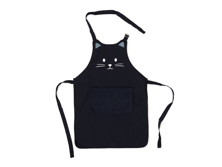 Schürze Schwarze Katze 80cm Polyester