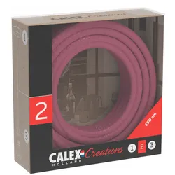 Calex | Textilummanteltes Kabel | 2x0,75mm2 | 1,5M | Rosa | 60W