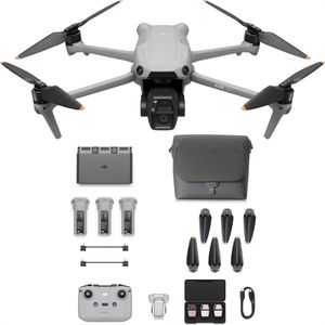 DJI Drohne Air 3S Fly More Combo mit Controller RCN3 & 3 Akkus, 4K/60fps, 50MP Kamera, 45min Flugzeit, 724 g