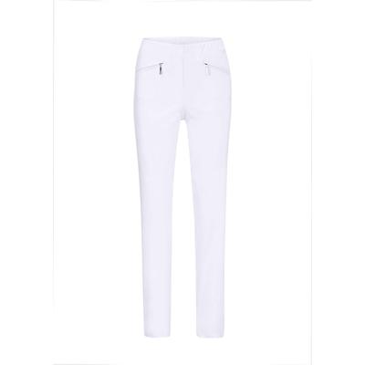 2-in-1-Hose GOLDNER "Kurzgröße Schlupfhose LOUISA mit Steppnähten", Damen, Gr. 21, K-Gr, weiß, Obermaterial: 67% Baumwolle CO. 28% Polyamid PA. 5% Elasthan EL., Hosen