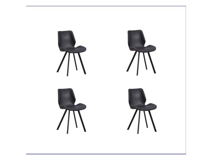 Mid.you Stuhl-Set, Schwarz, 44x80x55 cm, Esszimmer, Stühle, Esszimmerstühle, Esszimmerstühle-Set