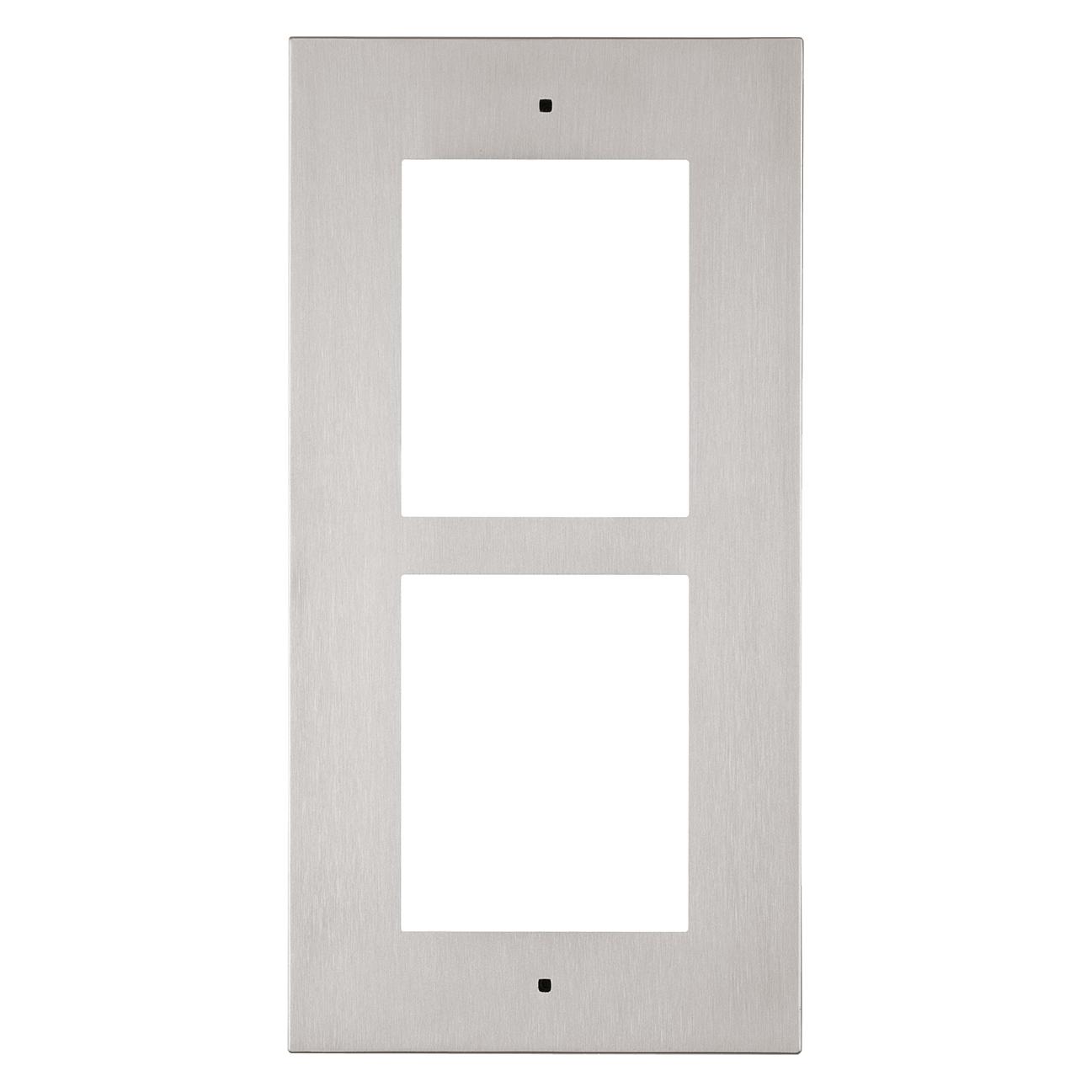 2N Rahmen für den Wandeinbau - 2 Module - Silber - (9155012-D)