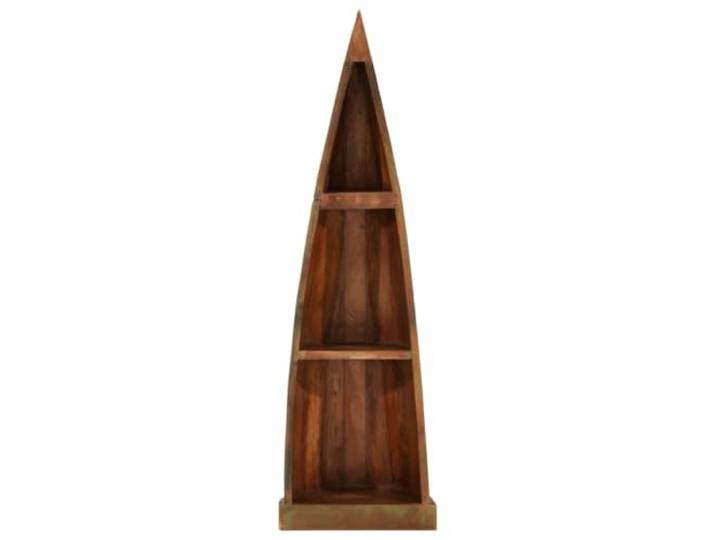 HKLGBVCR Bootsschrank, 39 x 27 x 127 cm, Massivholz, recycelt Altholz, 3 Einlegeböden, Mehrzweckaufbewahrung, Wandbefestigung inklusive, Einzelstück