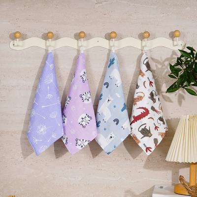 On Spot Shop Happyflute Cotton Muslin Baby Washcloths, 4 Piece Set, Soft Gauze Face Towels For Newborns, Gentle Cleaning Wipes a