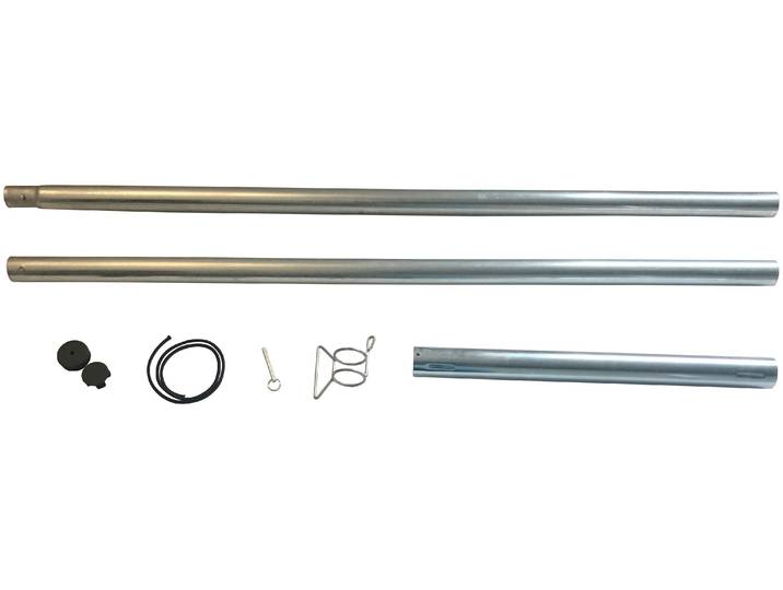 Sonnensegelmast FLORACORD, silber (silberfarben), H: 250cm, Stahl, Masten, Sonnensegelmast, für Sonnensegel von 25-40 m²