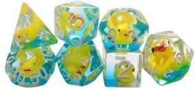 Multisell Products Hub Opaque Polyhedral Dices, Multifaceted Digital Dice Ducks, Animal Table Game For Tabletop Role Playing green
