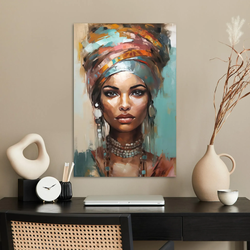 POSTER Frau - Kunst - Schmuck - Porträt Wanddeko 40x60 cm